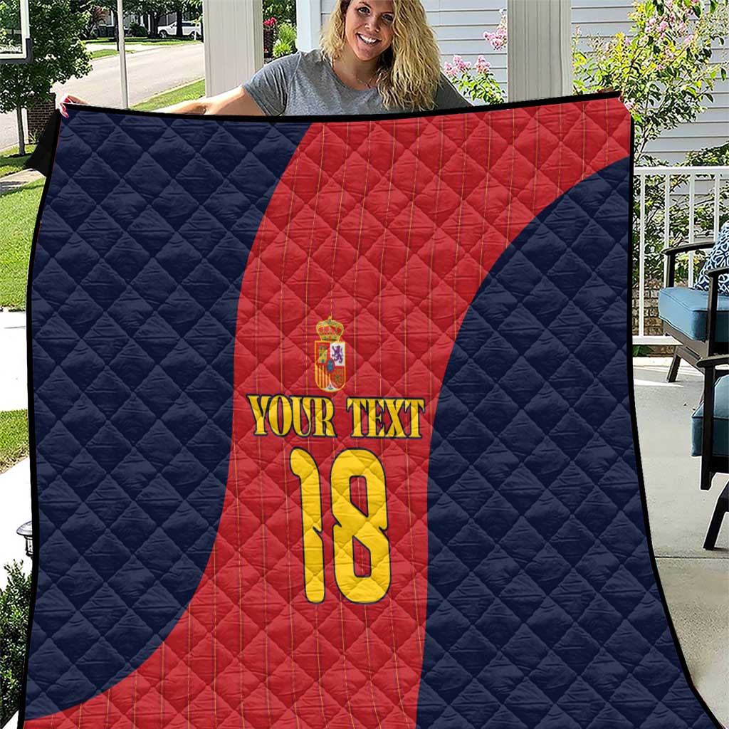 Custom Spain Football Quilt La Roja National Pride
