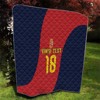 Custom Spain Football Quilt La Roja National Pride