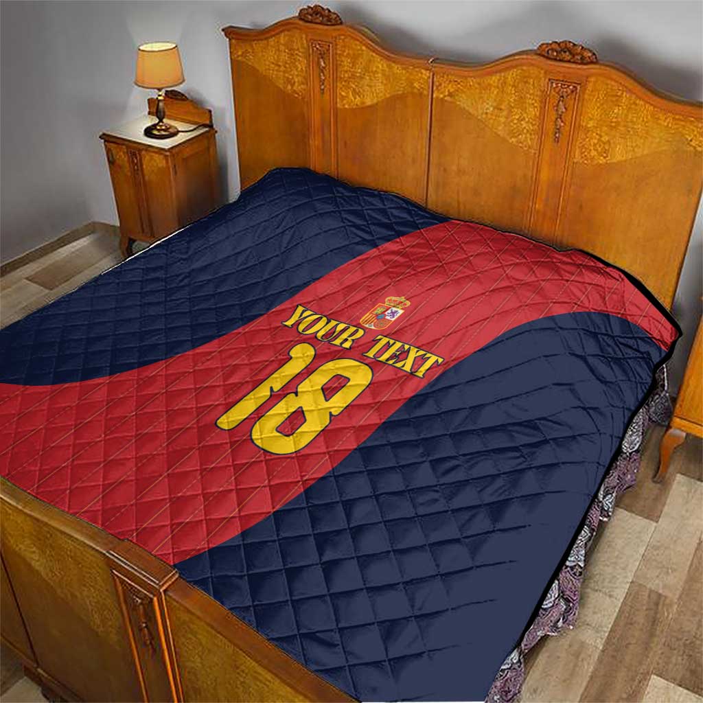 Custom Spain Football Quilt La Roja National Pride