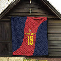 Custom Spain Football Quilt La Roja National Pride