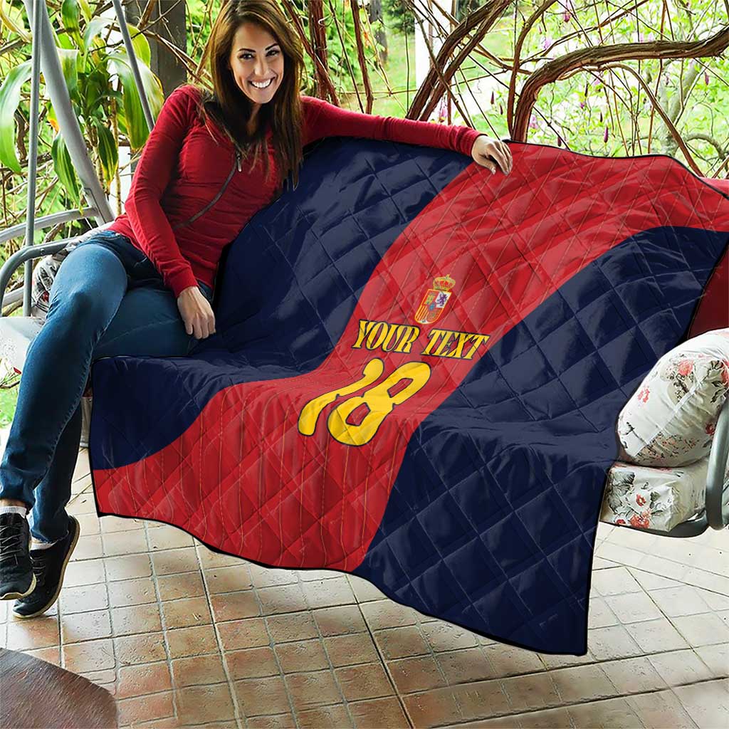 Custom Spain Football Quilt La Roja National Pride