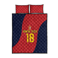 Custom Spain Football Quilt Bed Set La Roja National Pride