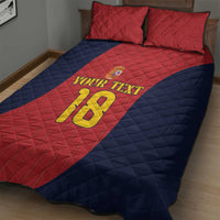 Custom Spain Football Quilt Bed Set La Roja National Pride