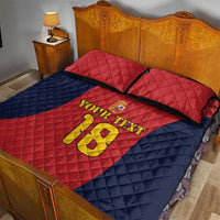 Custom Spain Football Quilt Bed Set La Roja National Pride