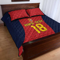 Custom Spain Football Quilt Bed Set La Roja National Pride