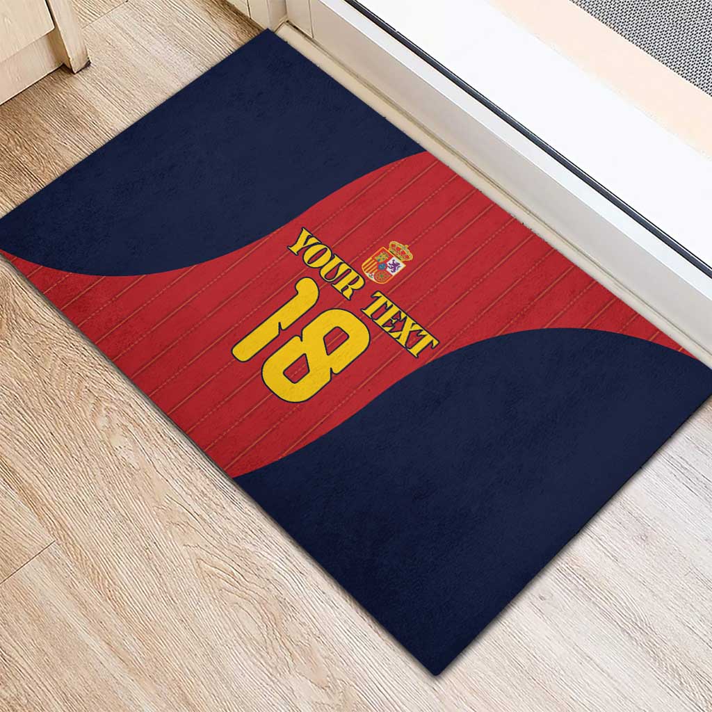 Custom Spain Football Rubber Doormat La Roja National Pride