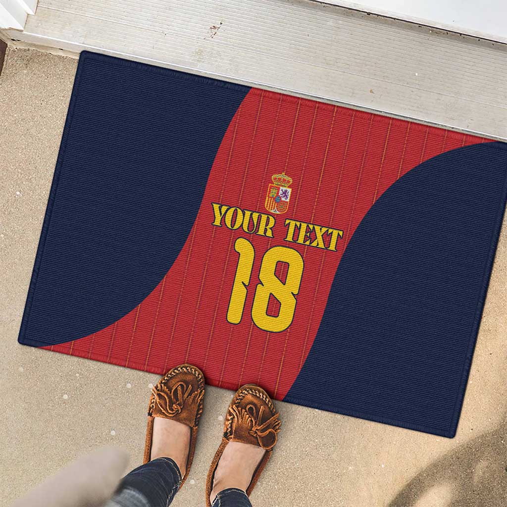 Custom Spain Football Rubber Doormat La Roja National Pride