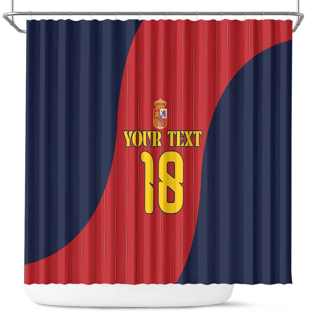 Custom Spain Football Shower Curtain La Roja National Pride