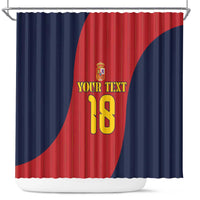Custom Spain Football Shower Curtain La Roja National Pride