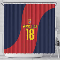 Custom Spain Football Shower Curtain La Roja National Pride