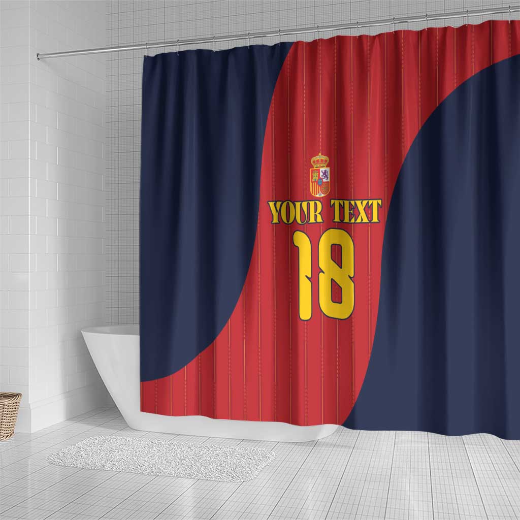 Custom Spain Football Shower Curtain La Roja National Pride