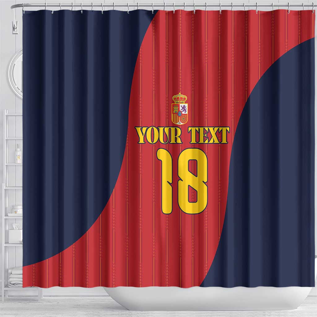 Custom Spain Football Shower Curtain La Roja National Pride