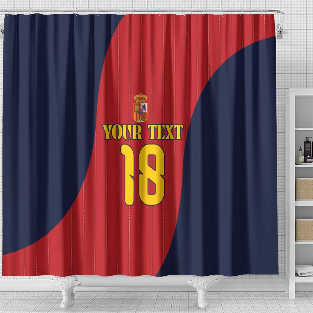 Custom Spain Football Shower Curtain La Roja National Pride