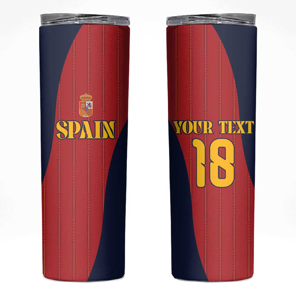 Custom Spain Football Skinny Tumbler La Roja National Pride