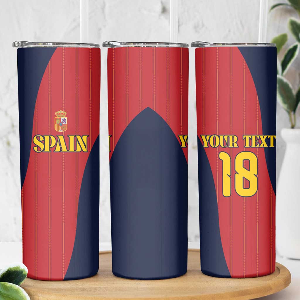 Custom Spain Football Skinny Tumbler La Roja National Pride