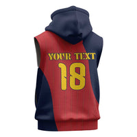 Custom Spain Football Sleeveless Hoodie La Roja National Pride