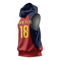 Custom Spain Football Sleeveless Hoodie La Roja National Pride