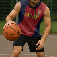 Custom Spain Football Sleeveless Hoodie La Roja National Pride