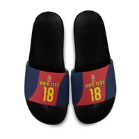 Custom Spain Football Slide Sandals La Roja National Pride