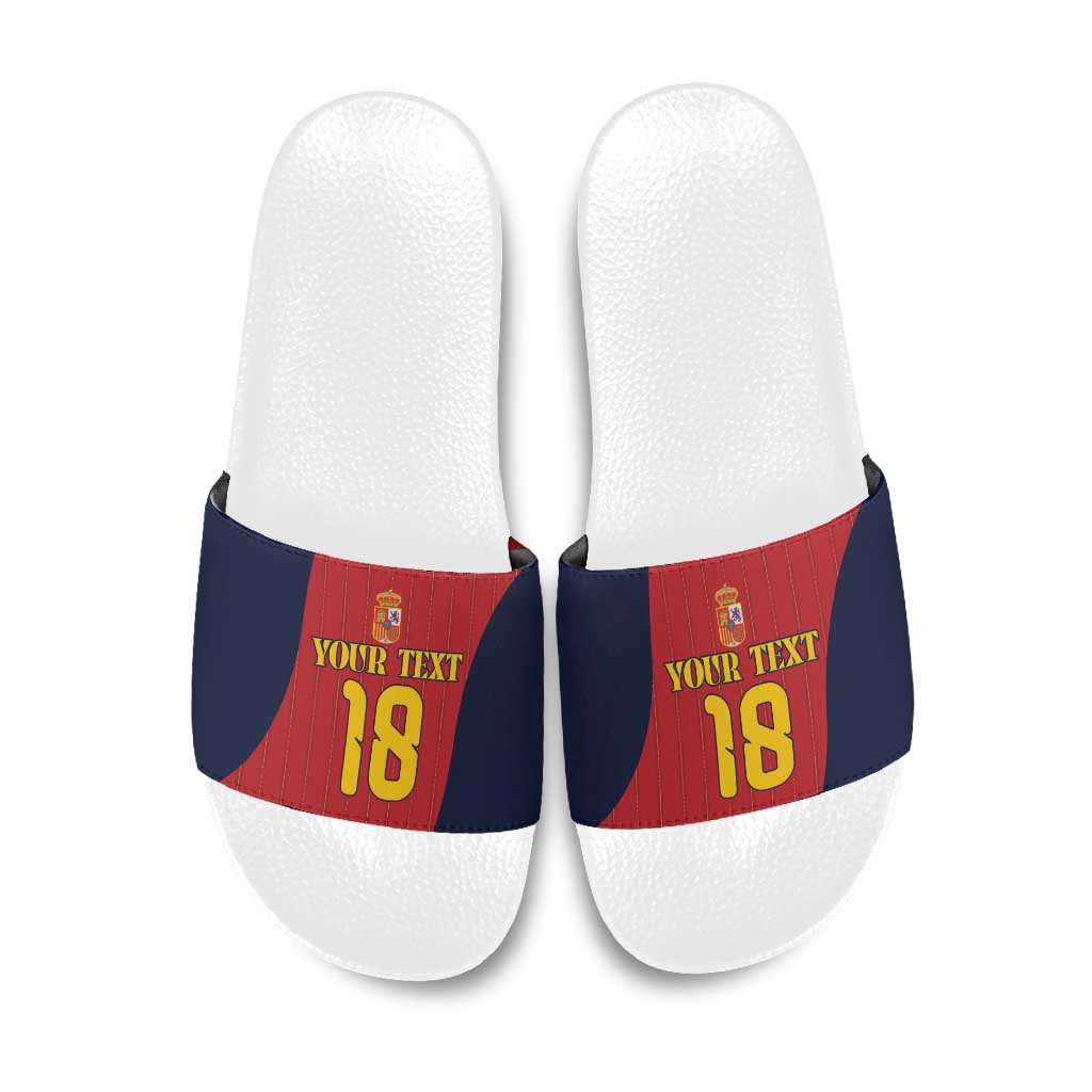 Custom Spain Football Slide Sandals La Roja National Pride