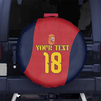 Custom Spain Football Spare Tire Cover La Roja National Pride