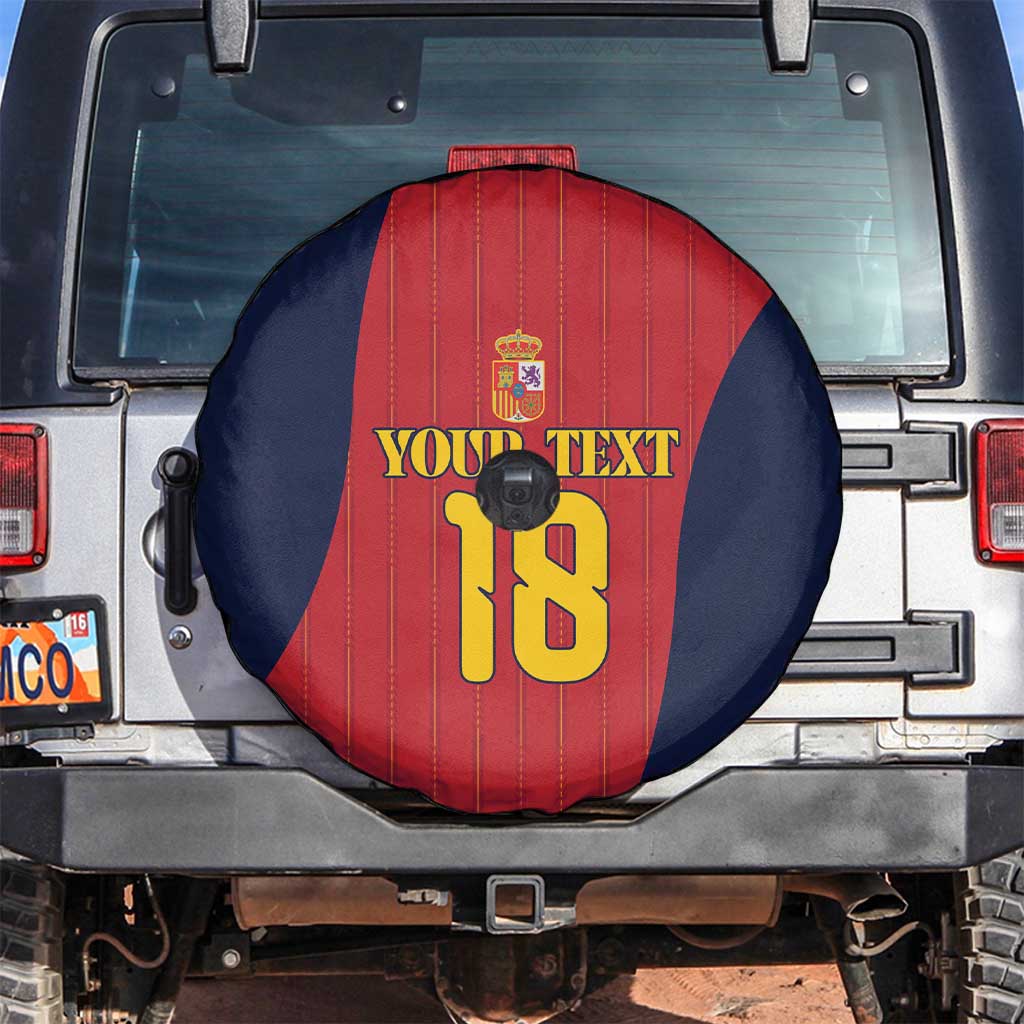 Custom Spain Football Spare Tire Cover La Roja National Pride