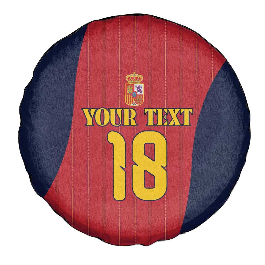 Custom Spain Football Spare Tire Cover La Roja National Pride