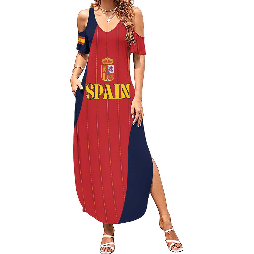Custom Spain Football Summer Maxi Dress La Roja National Pride