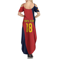 Custom Spain Football Summer Maxi Dress La Roja National Pride