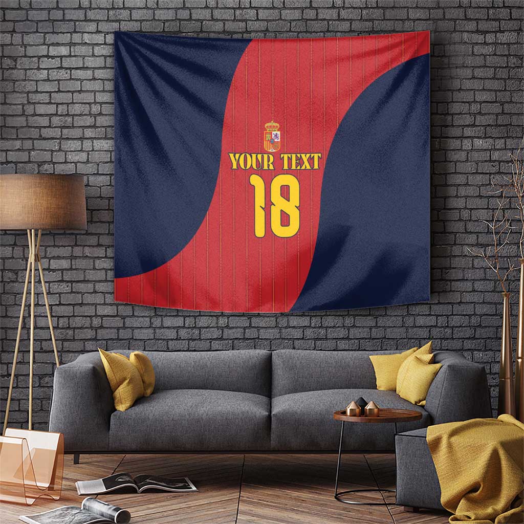 Custom Spain Football Tapestry La Roja National Pride