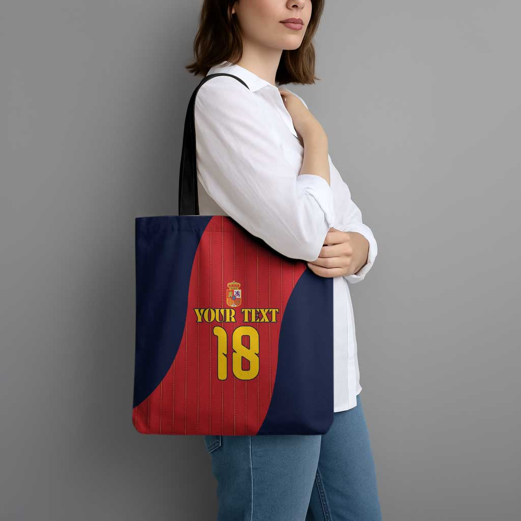 Custom Spain Football Tote Bag La Roja National Pride