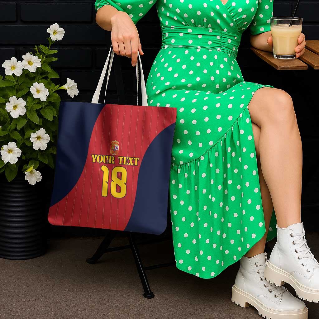 Custom Spain Football Tote Bag La Roja National Pride