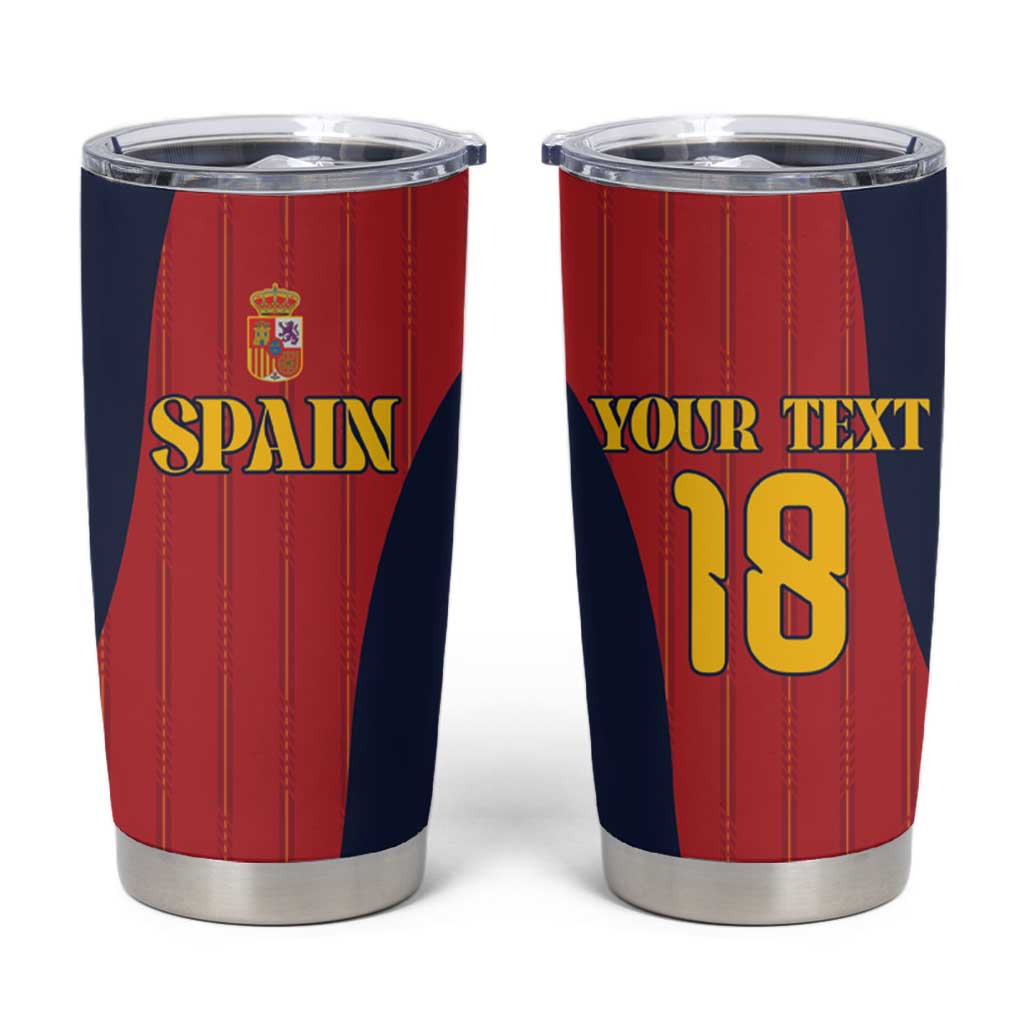 Custom Spain Football Tumbler Cup La Roja National Pride