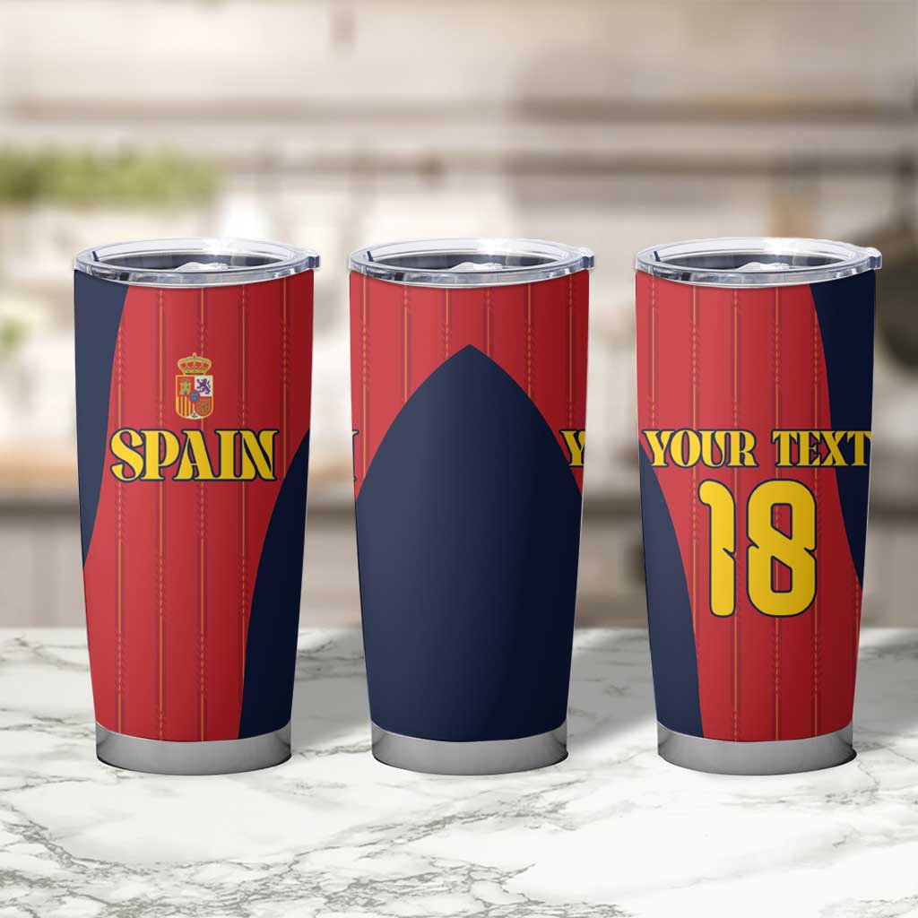 Custom Spain Football Tumbler Cup La Roja National Pride