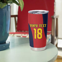 Custom Spain Football Tumbler Cup La Roja National Pride