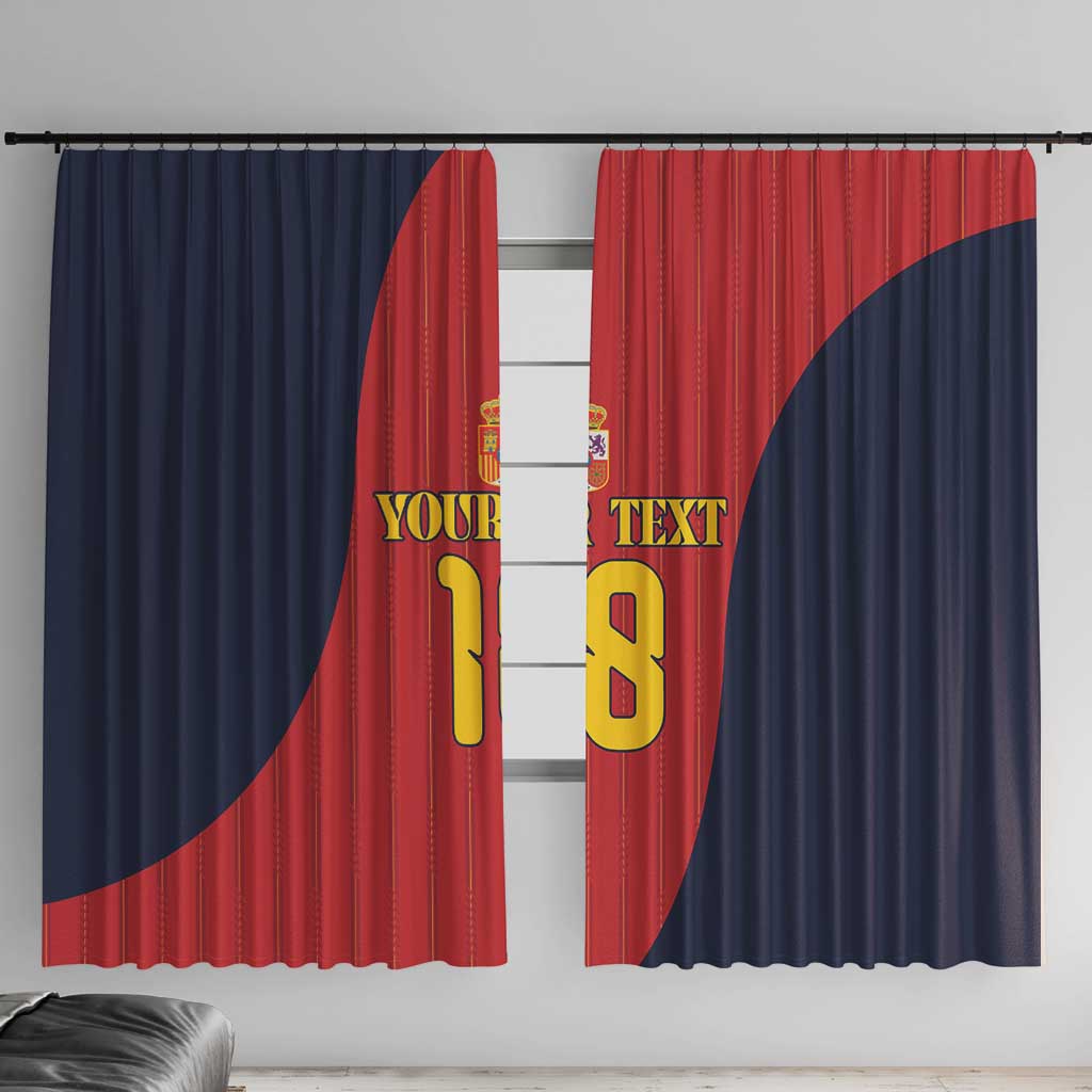 Custom Spain Football Window Curtain La Roja National Pride
