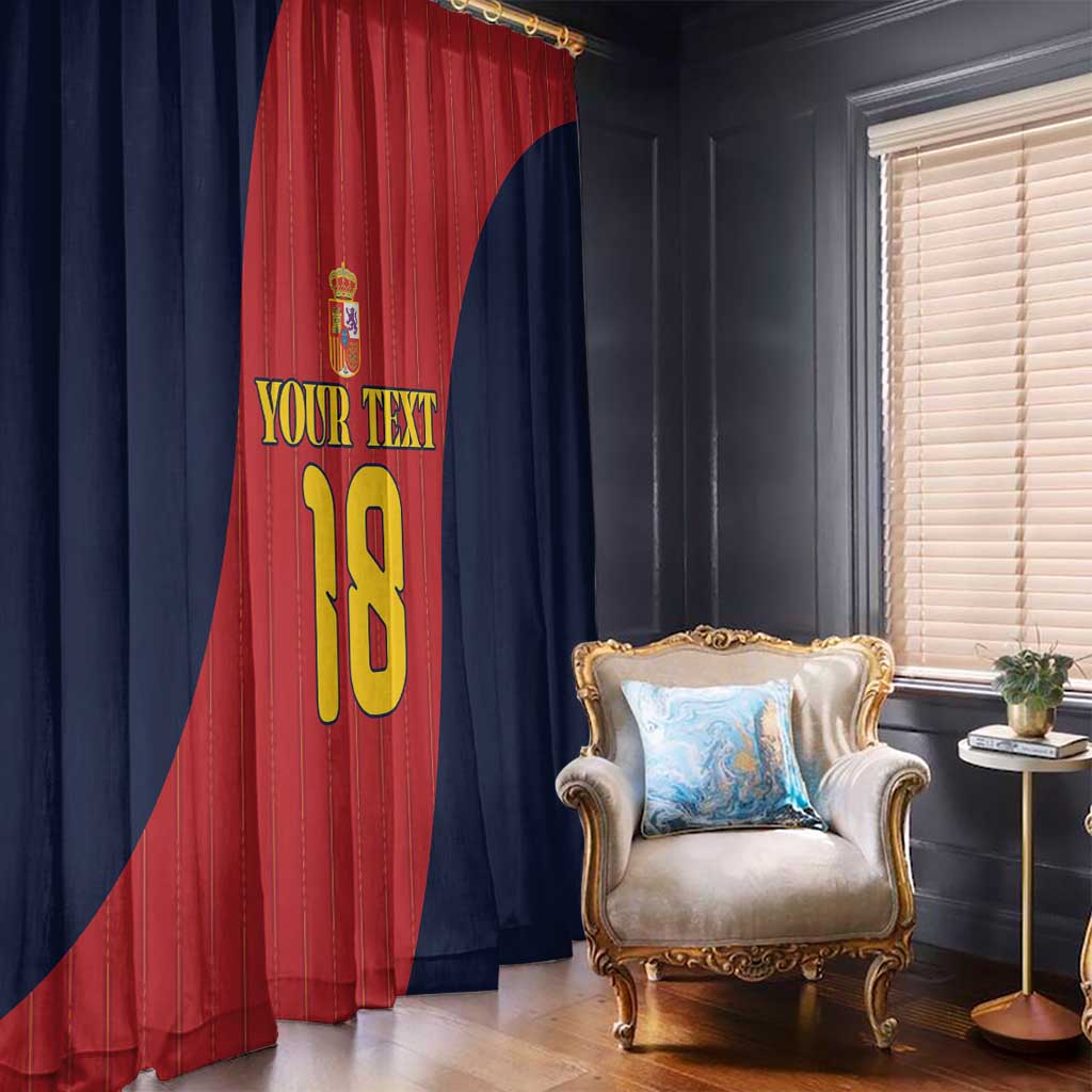 Custom Spain Football Window Curtain La Roja National Pride