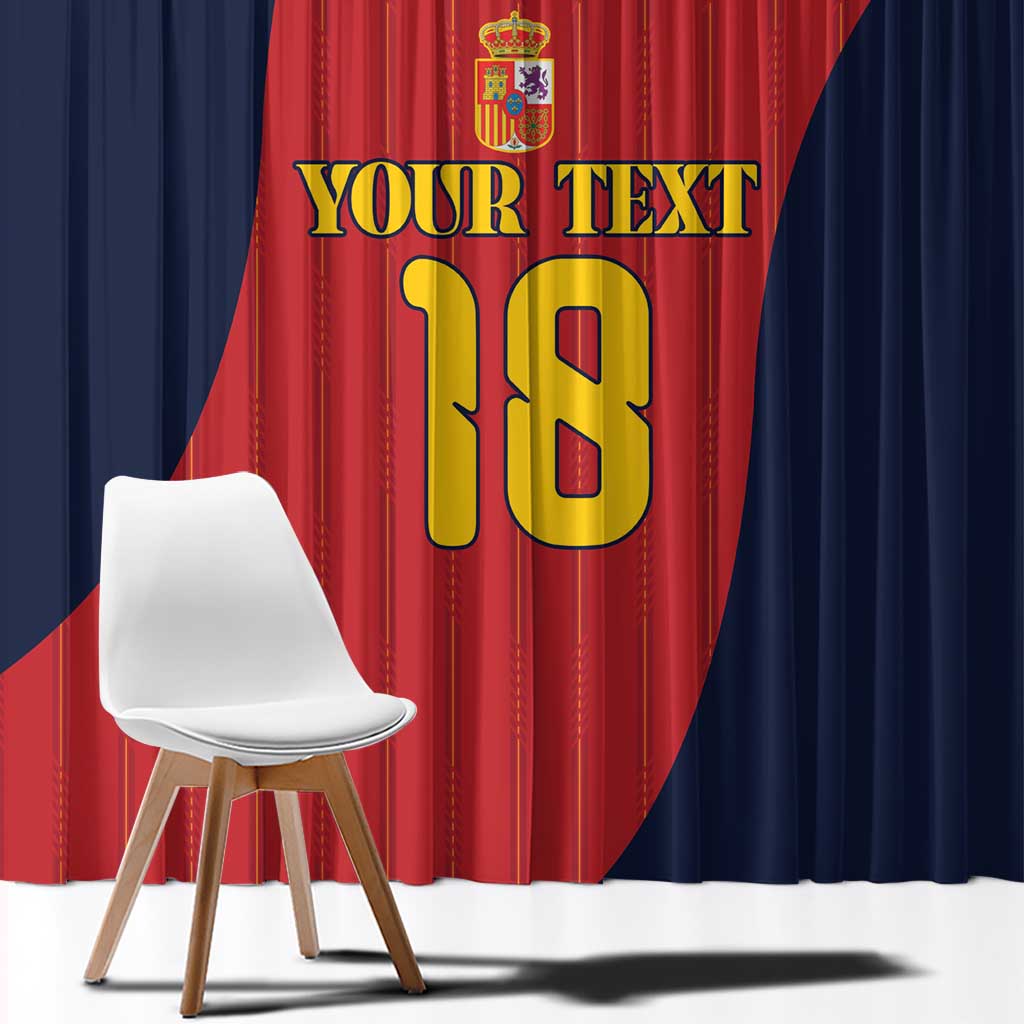 Custom Spain Football Window Curtain La Roja National Pride