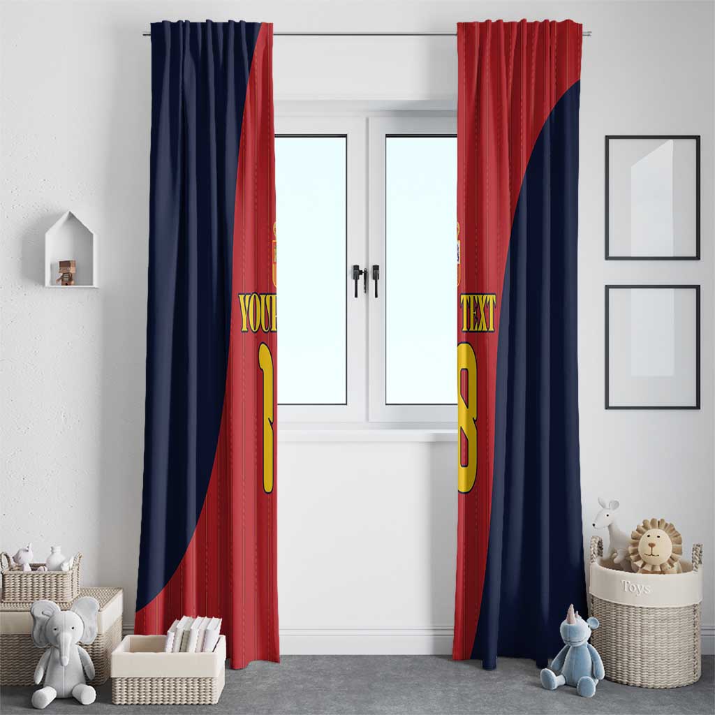 Custom Spain Football Window Curtain La Roja National Pride