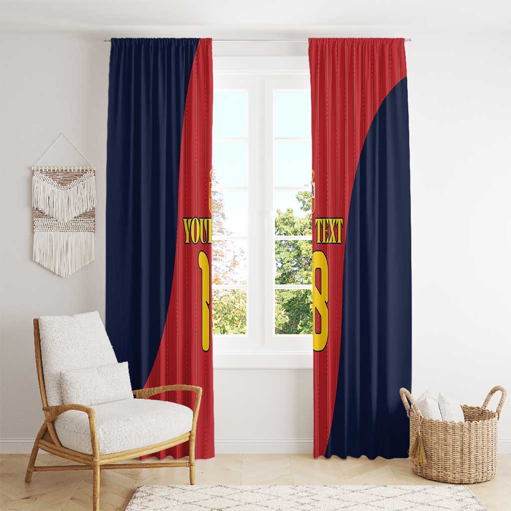 Custom Spain Football Window Curtain La Roja National Pride