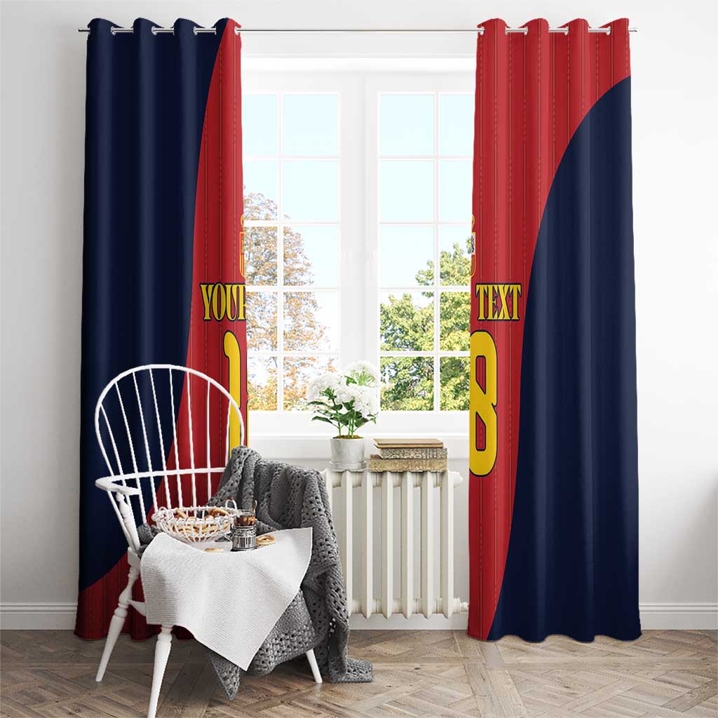 Custom Spain Football Window Curtain La Roja National Pride
