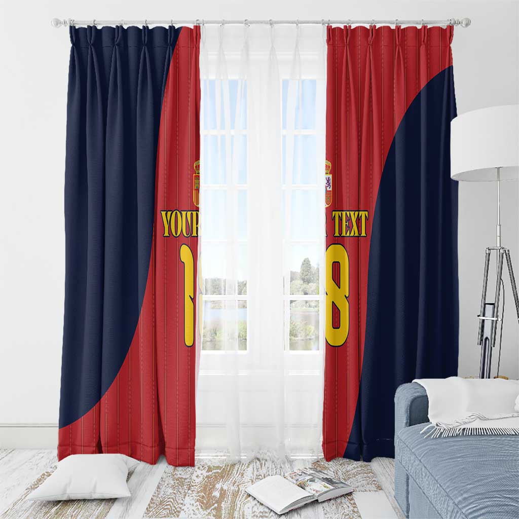 Custom Spain Football Window Curtain La Roja National Pride
