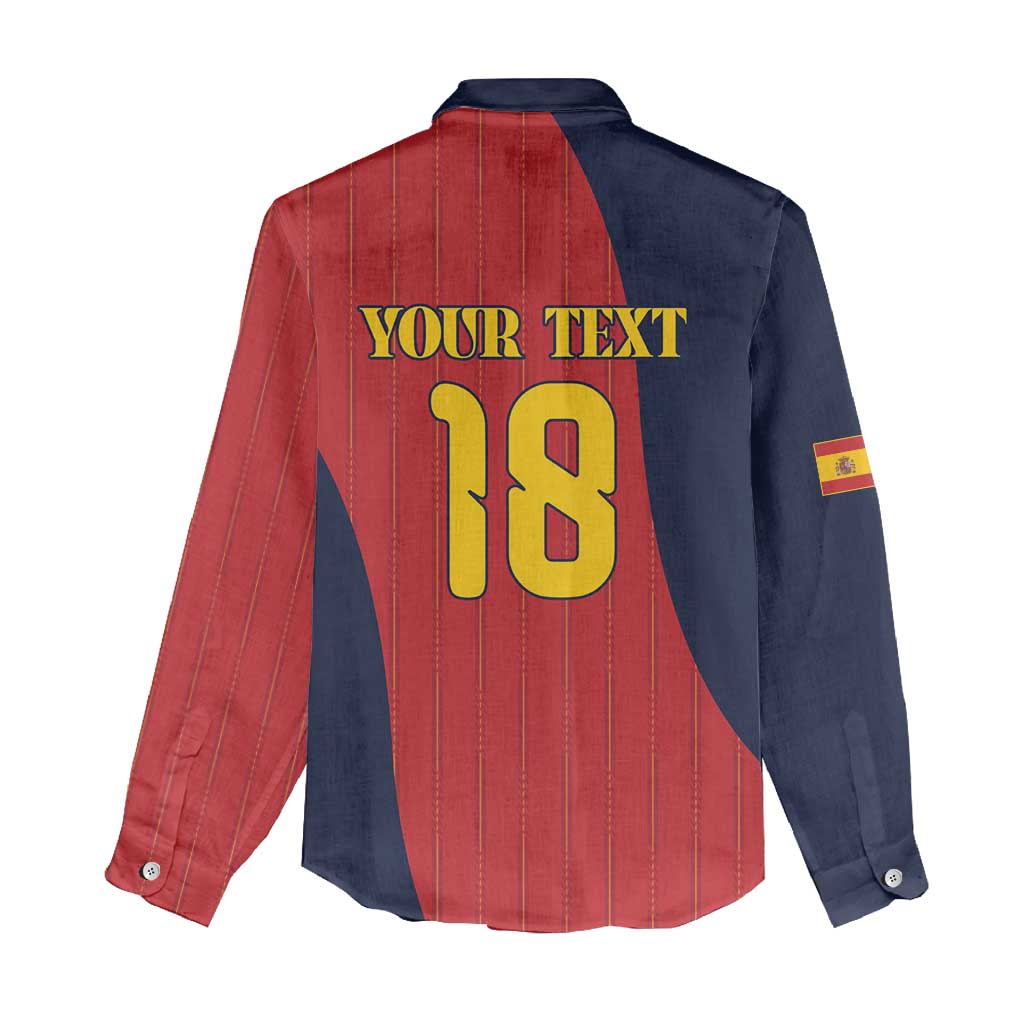Custom Spain Football Women Casual Shirt La Roja National Pride