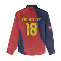 Custom Spain Football Women Casual Shirt La Roja National Pride