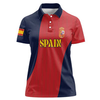 Custom Spain Football Women Polo Shirt La Roja National Pride