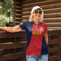 Custom Spain Football Women Polo Shirt La Roja National Pride