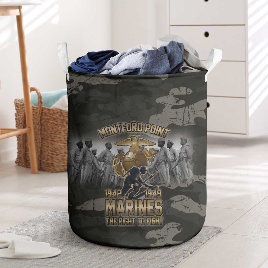 Montford Point Marines 1942-1949 Laundry Basket The Right to Fight Legacy Tribute