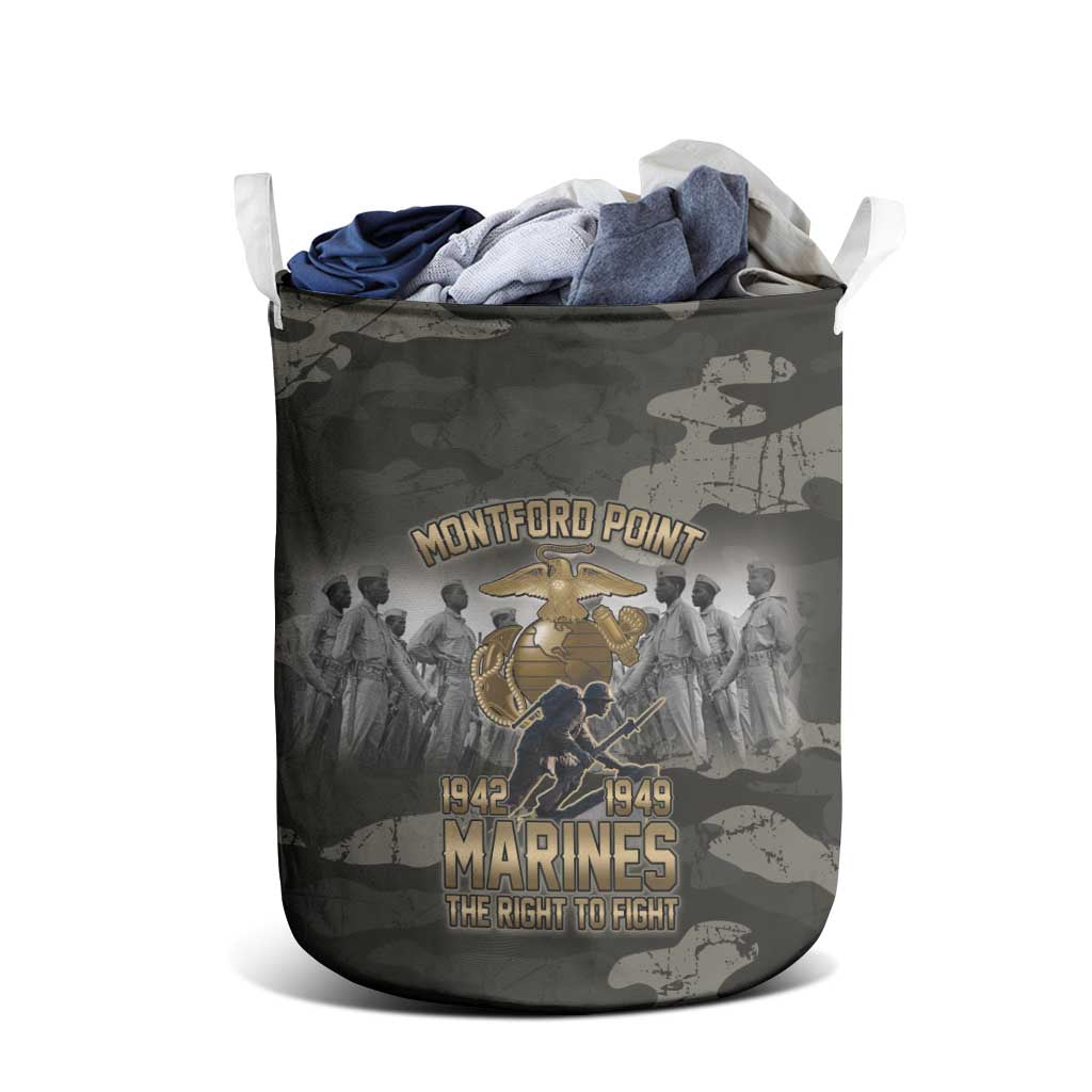 Montford Point Marines 1942-1949 Laundry Basket The Right to Fight Legacy Tribute