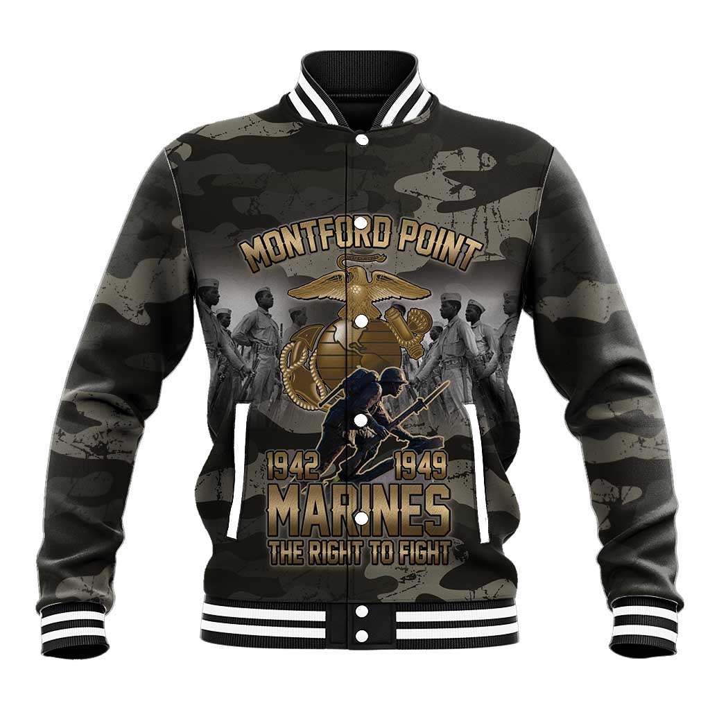 Montford Point Marines 1942-1949 Baseball Jacket The Right to Fight Legacy Tribute