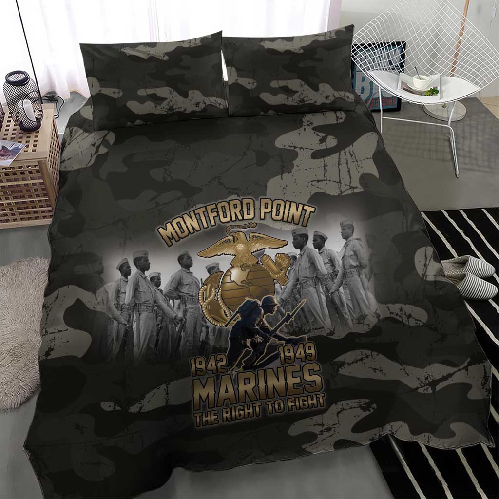 Montford Point Marines 1942-1949 Bedding Set The Right to Fight Legacy Tribute